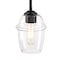 Designers Fountain Summer Jazz 60 Watt 1-Light Matte Black Transitional Pendant Light with Clear Glass Shade D310M-5P-MB - alternate 5